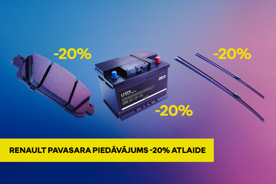 Renault pavasara piedāvājums -20% atlaide