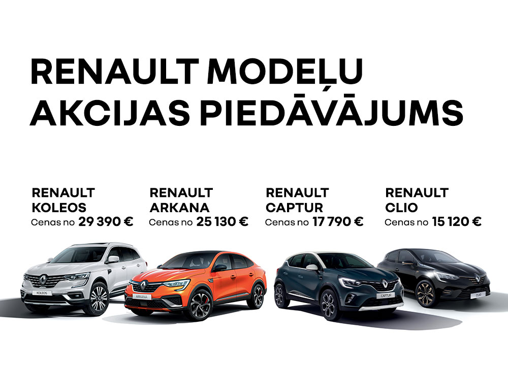 Norde Renault visu modeļu izpārdošana